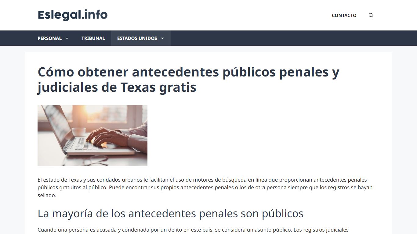 Cómo obtener antecedentes públicos penales y judiciales de Texas gratis ...